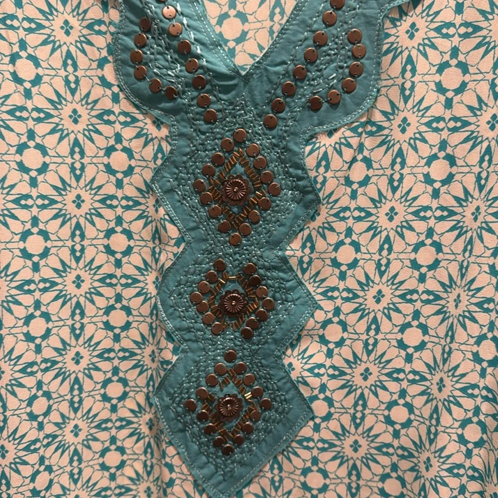 Blue beaded top - Picture 2 of 6